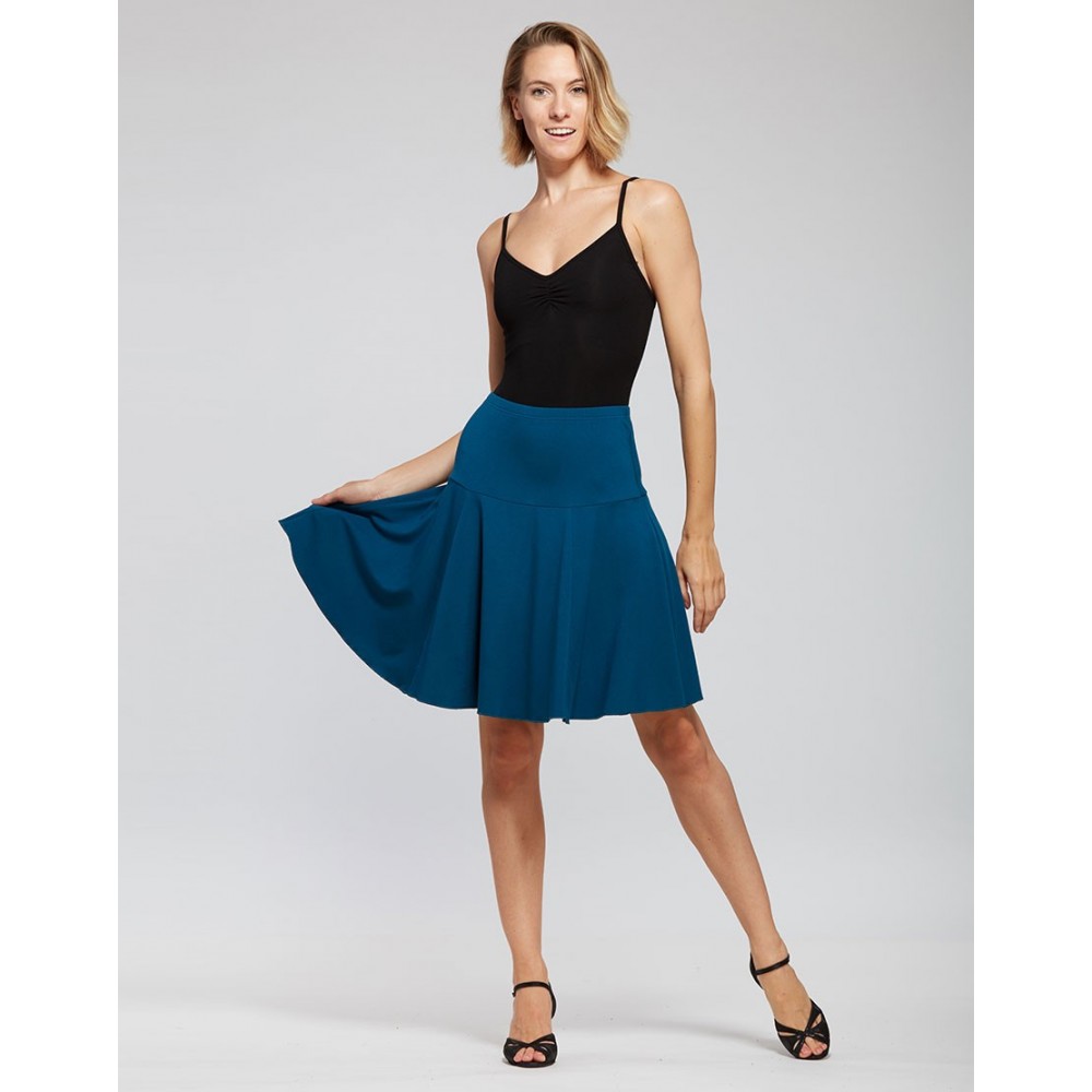 Jupe Midi Ethnique Brodée Florale - Dentelle, Style Swing, Taille Unique