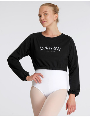 Sweat court femme - TAKI DANSE TEMPS DANSE - FAME LA MAISON DE LA DANSE
