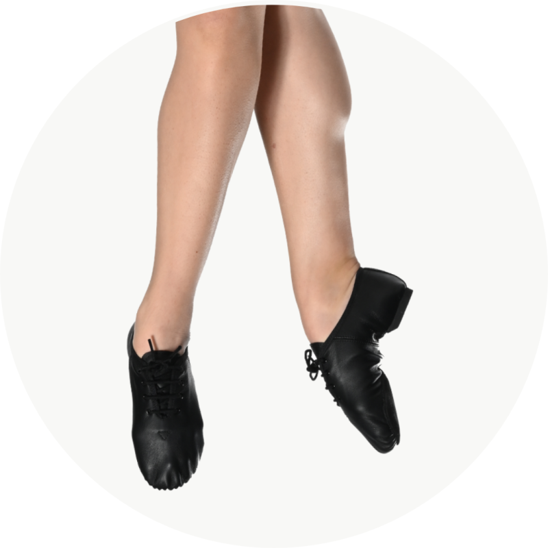 Chaussures De Jazz Enfant En Cuir PU Souple - Semelle Fendue, Talon Plat - Pour Danse Moderne Et Cours