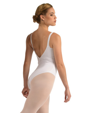 Justaucorps Cannelle Ballet Rosa – Lycra mat V‑Front & Dos Froncé | Fame la maison de la danse