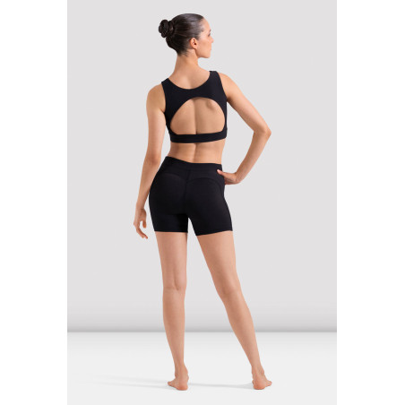 Crop top Hazel dos ouvert noir femme | BLOCH Z30033