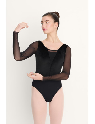 Justaucorps Iseult manches longues velours | Intermezzo 31747