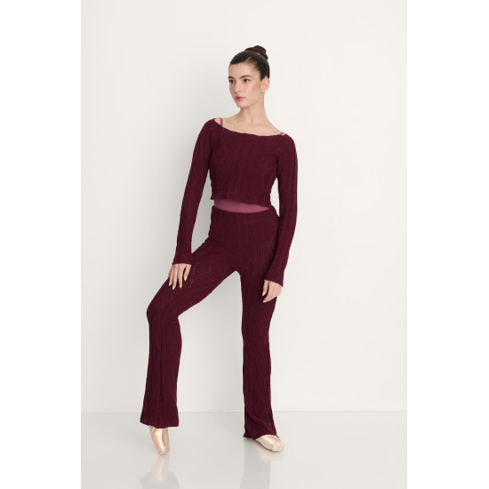 Pantalon évasé Isha maille coton ballet | Intermezzo 5578