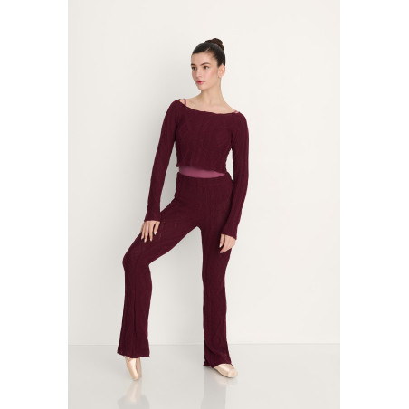 Pantalon évasé Isha maille coton ballet | Intermezzo 5578