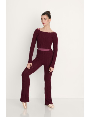 Pantalon évasé Isha maille coton ballet | Intermezzo 5578
