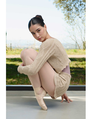 Pull court Ismene maille torsadée danse | Intermezzo 6677