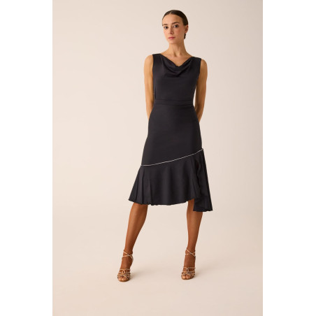 Jupe Midi Fendue Danse Stretch & Détail Brillant | Pridance 276