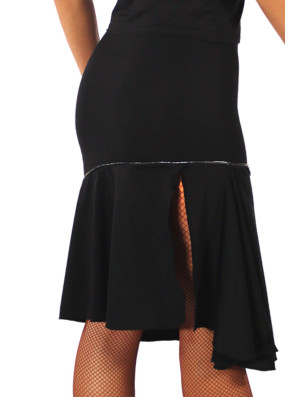 Jupe Midi Fendue Danse Stretch & Détail Brillant | Pridance 276