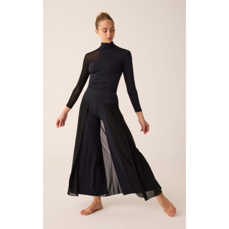 Pantalon Danse avec Empiècement en Tulle | Pridance 331