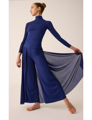 Pantalon Danse avec Empiècement en Tulle | Pridance 331